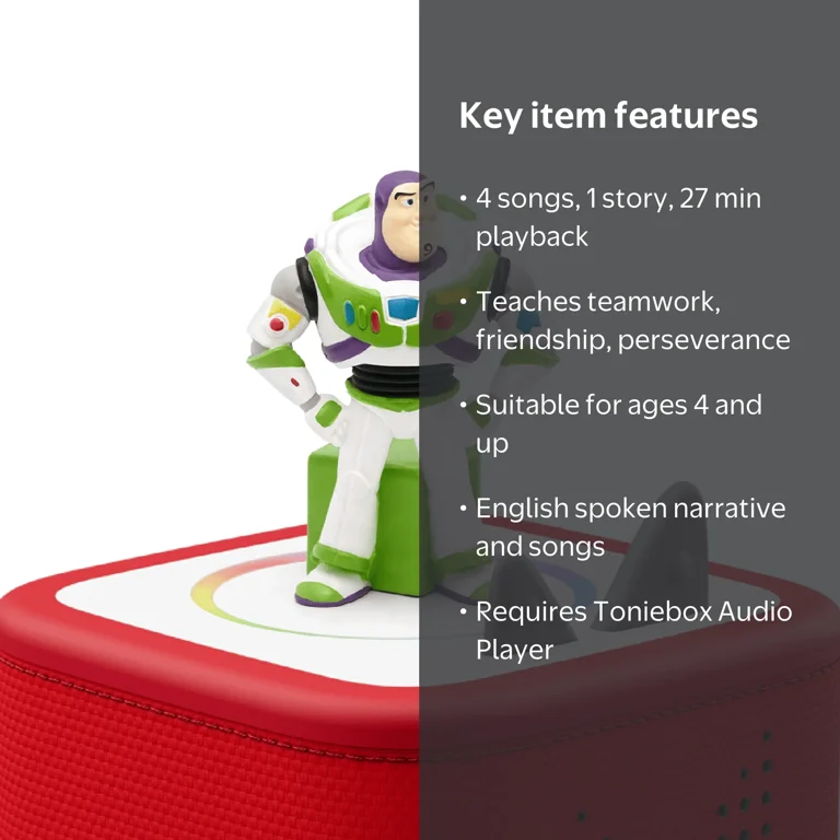 tonies, Toy Story Figurine, Buzz Lightyear, 4 Songs, Story Toy