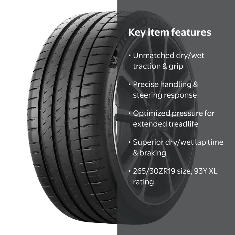 Michelin Pilot Sport 4S 265/30ZR19 (93Y) XL Tire Summer Tire Michelin Pilot Sport 4S 265/30ZR19 (93Y) XL Tire Summer Tire