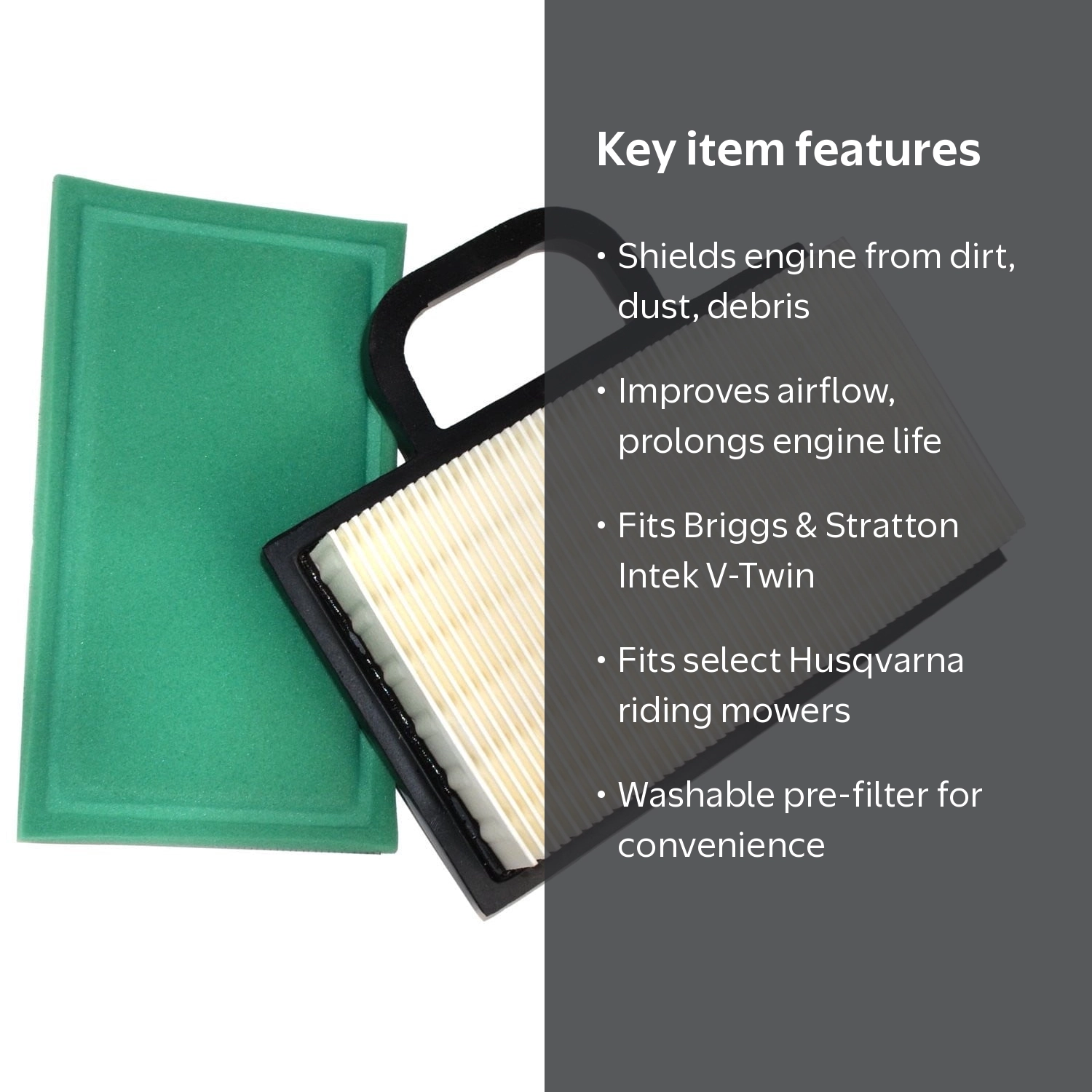 HQRP Air Filter Cartridge, Pre-cleaner for Husqvarna Mowers