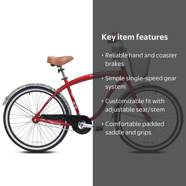 Margaritaville 26 Cruiser Bike - Aluminum Frame - Walmart.com
