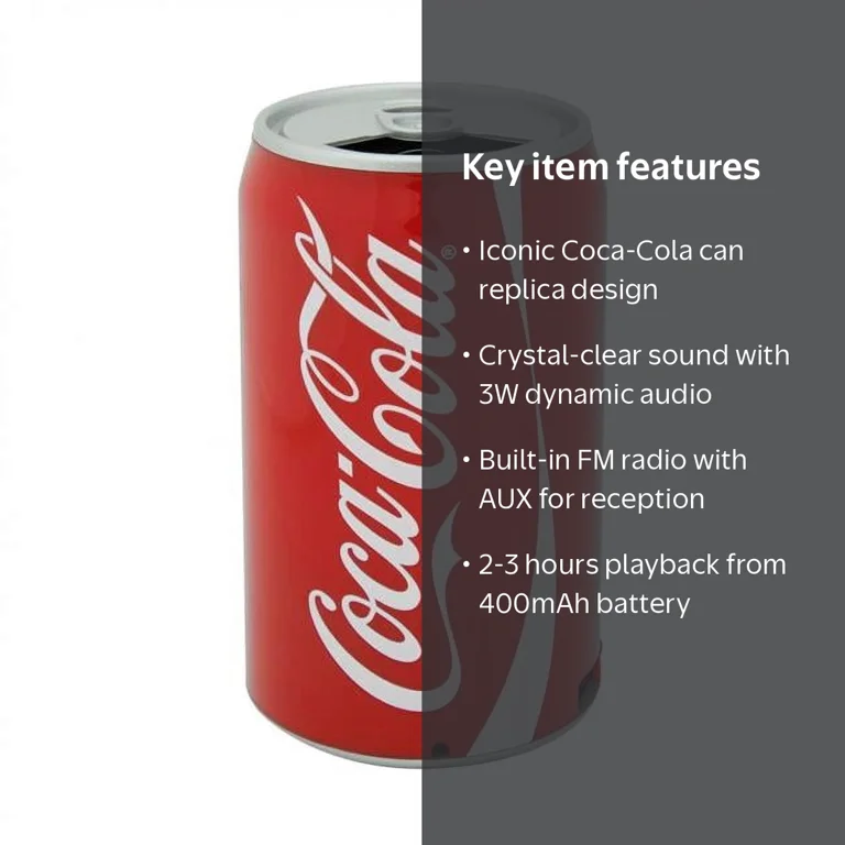 Coca-Cola Aluminum Can Bluetooth Speaker - Walmart.com
