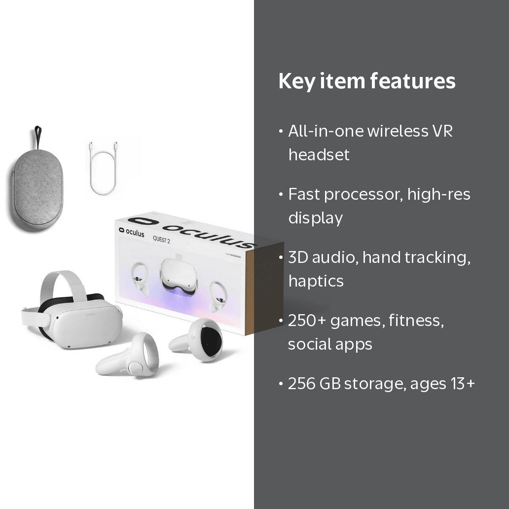 Meta Quest 2 VR Headset — Advanced All-In-One — 256 GB - Walmart.com