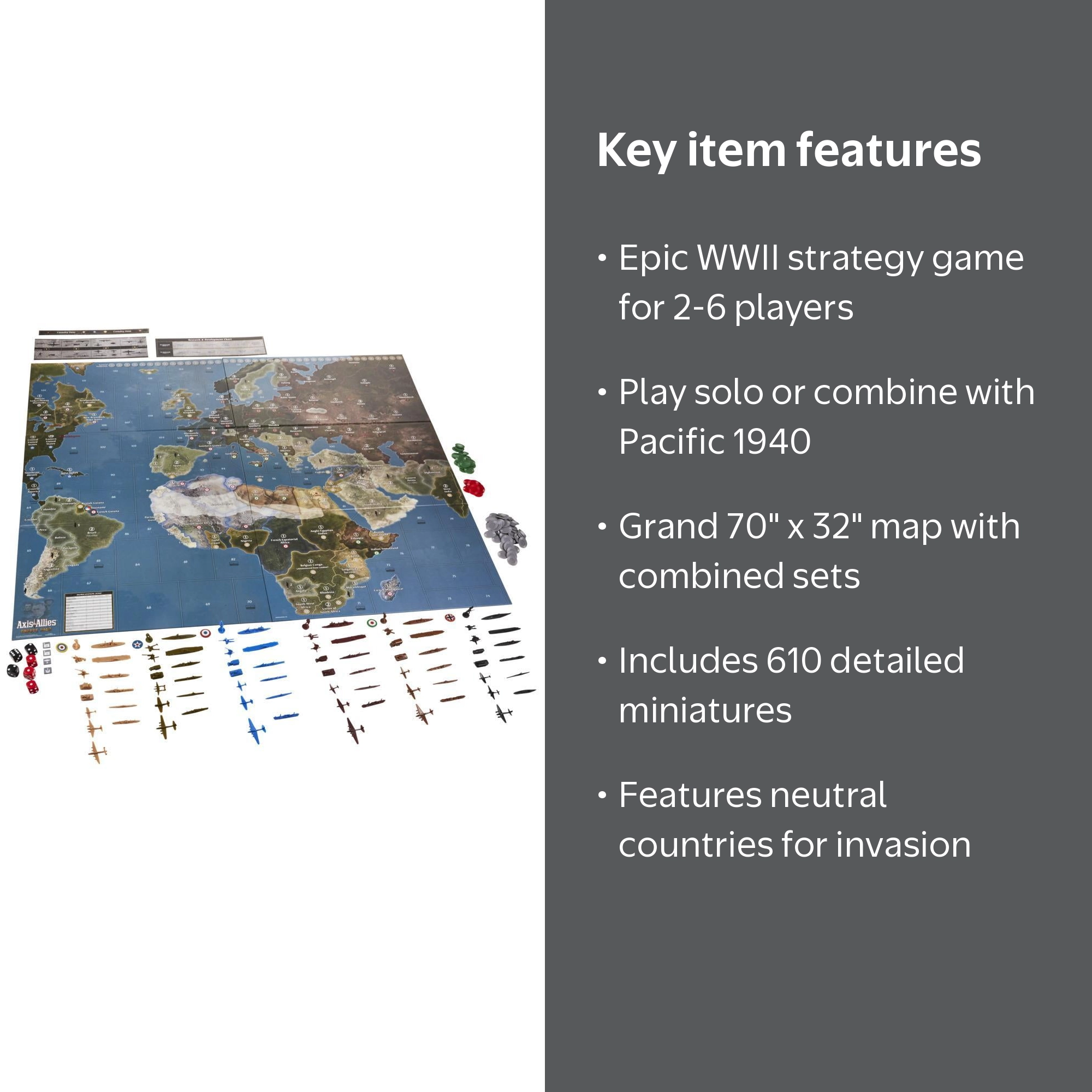 Avalon Hill Axis & Allies Europe 1940 Deluxe Edition WWII Strategy