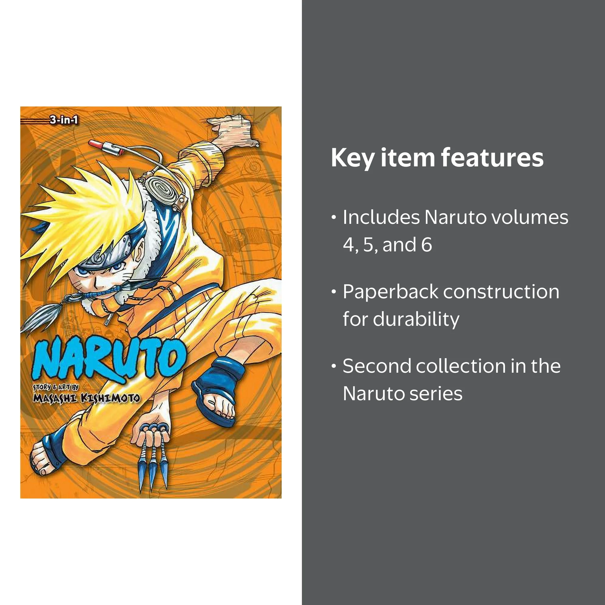 Masashi Kishimoto, Manga Book, Vol. 2, Includes Vols. 4, 5 & 6