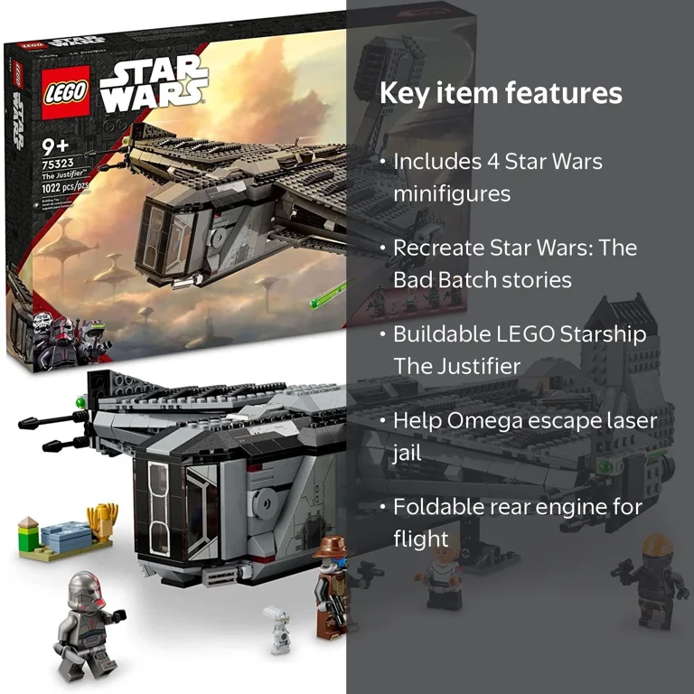 ●DANGEROUS GOODZ LEGO, Star Wars The Justifier Set, 75323, 1022 Pieces - Walmart.com