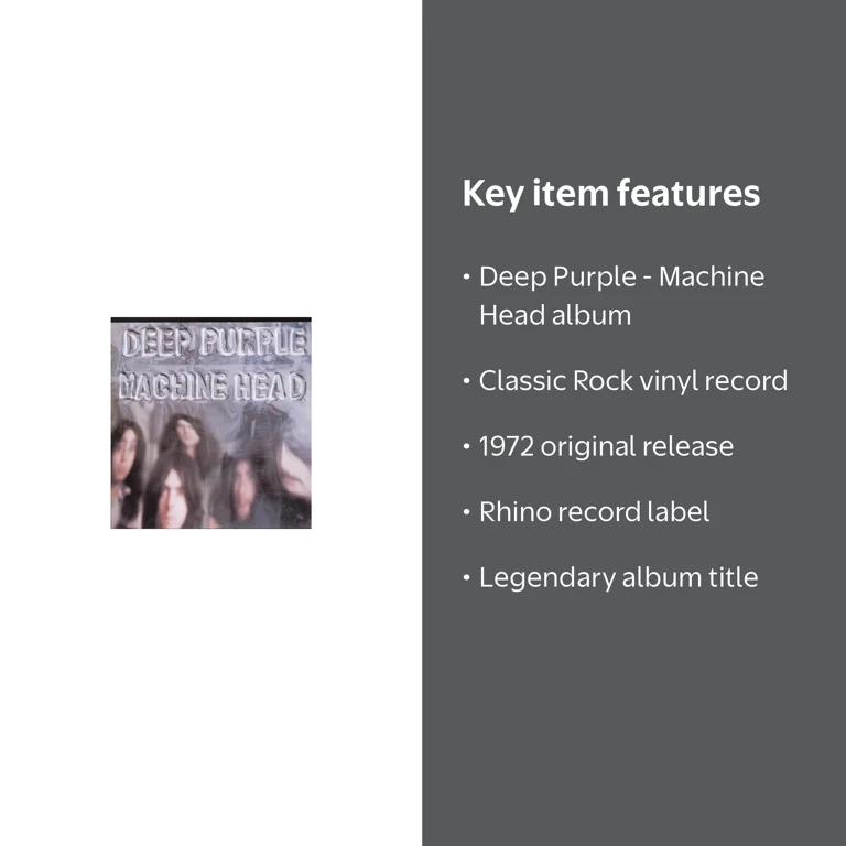 Deep Purple - Machine Head - Vinyl Record - Music & Performance
