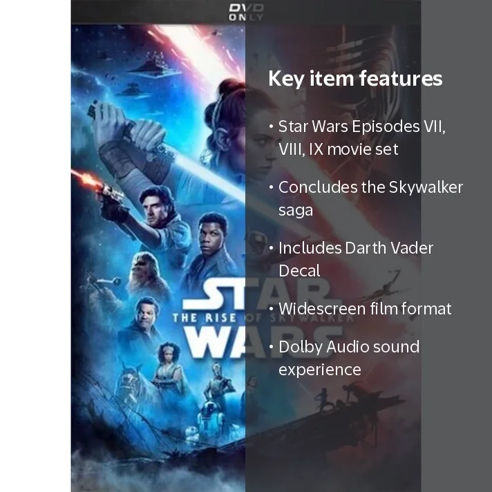 Disney's STAR WARS EPISODES 7 SEVEN 8 EIGHT 9 NINE 3 DVD Movie Set