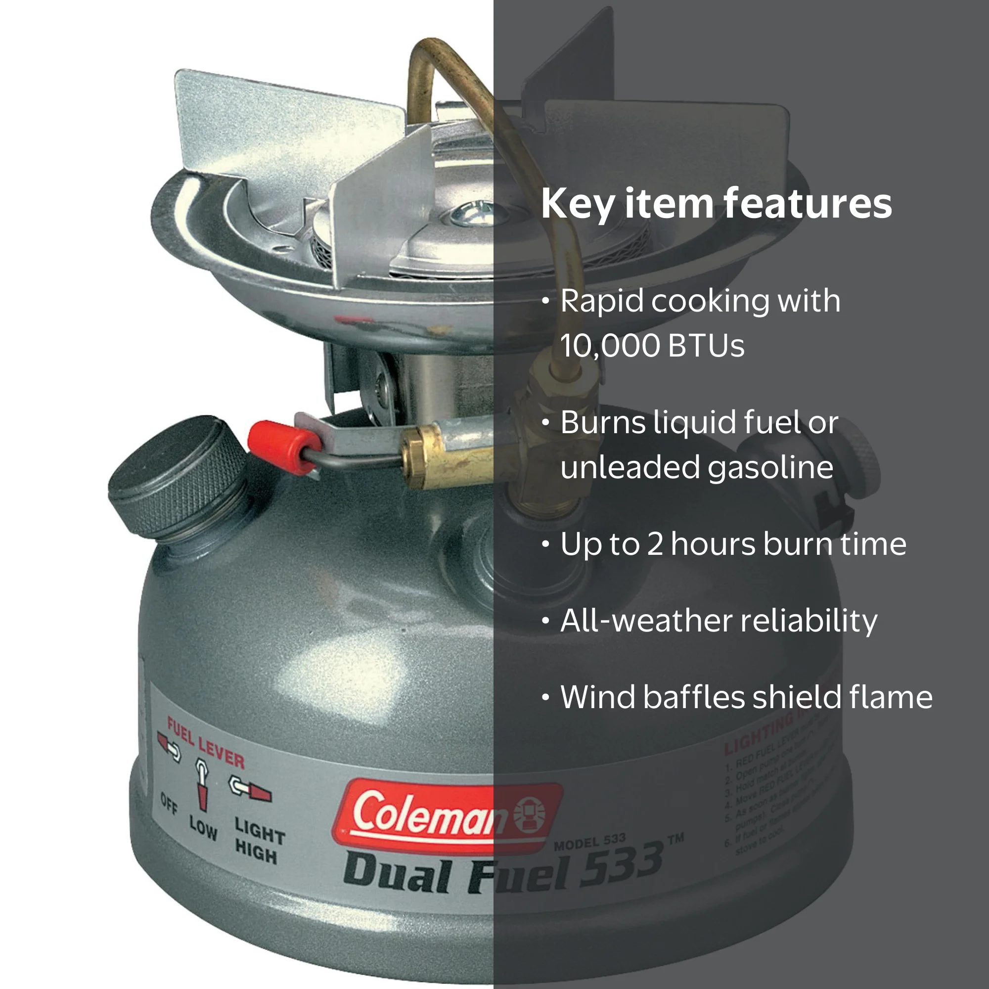 Coleman Backpacking Guide Series Compact Dual Fuel Camping Stove