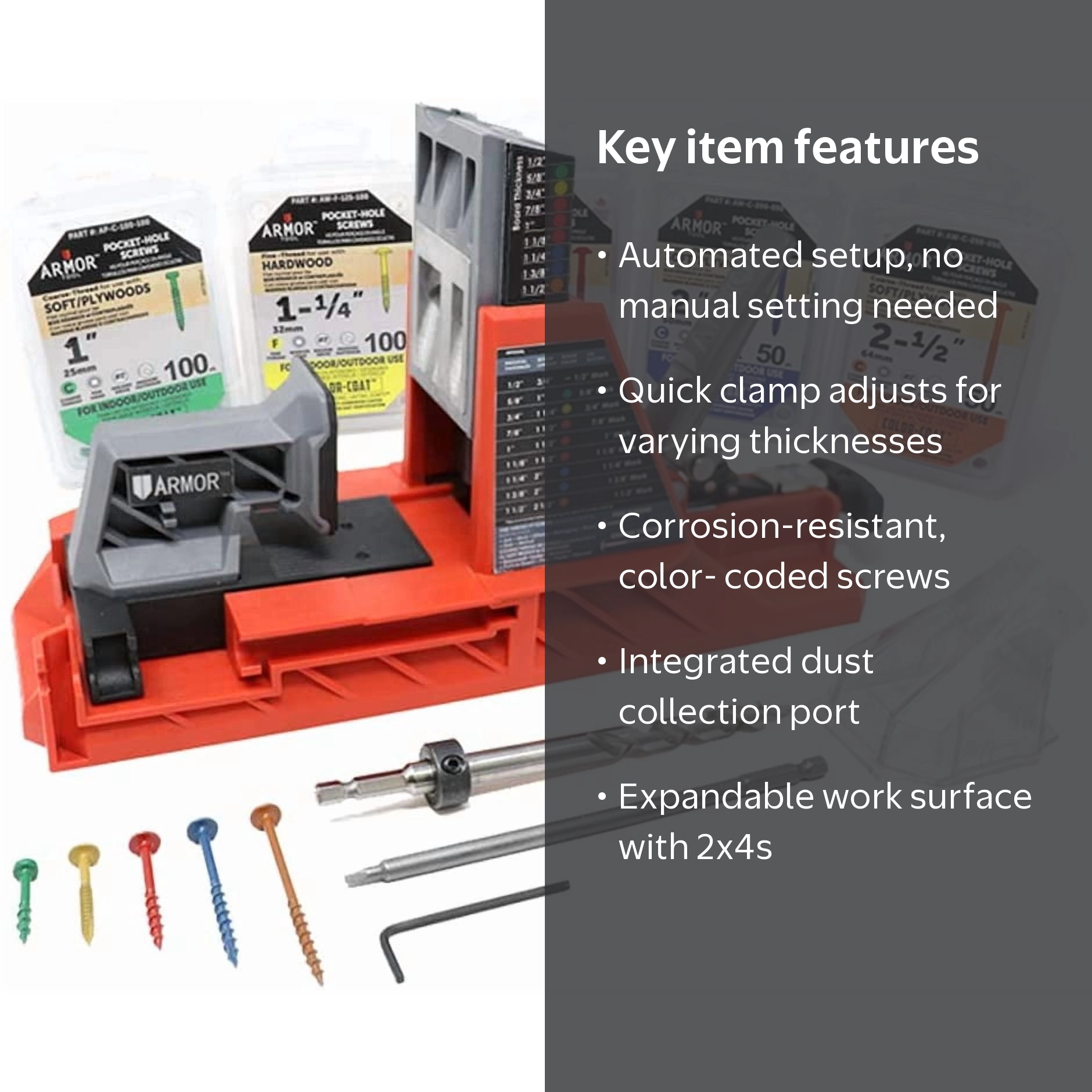 Armor Tool APJ1400 Auto-Jig Pocket Hole System - Walmart.com