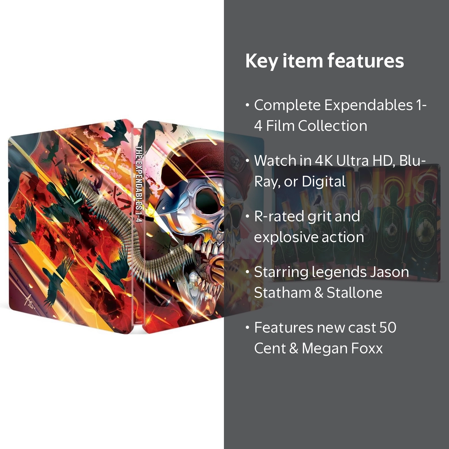 Exclusives: Expendables 1-4 Steelbook Collection (4K HD + Blu-Ray