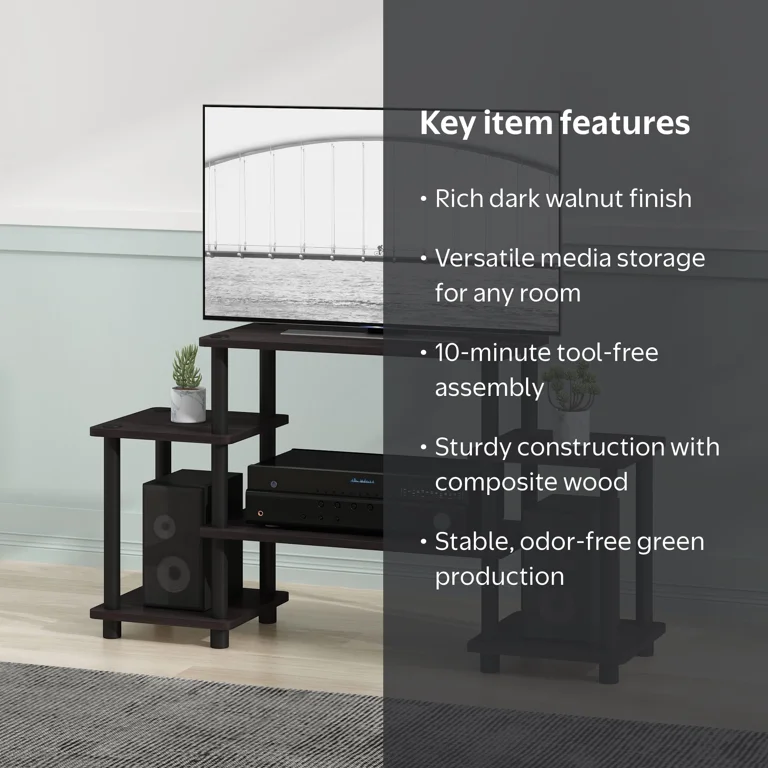 Furinno 11257 Turn-N-Tube Entertainment Center with Easy Assembly