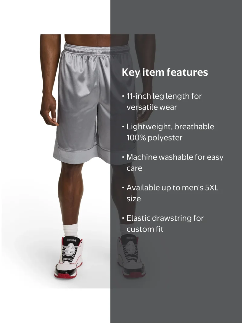 AND1 Men's and Big Men's All Court Short, 11