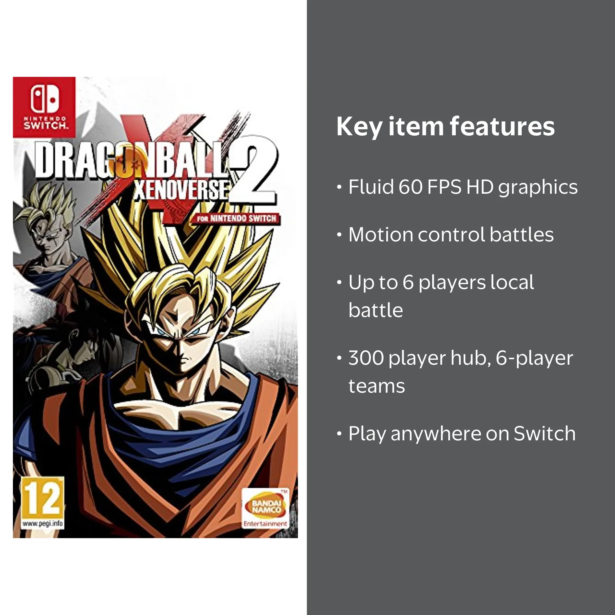 Bandai Namco, Dragon Ball Xenoverse 2, Nintendo Switch, Motion