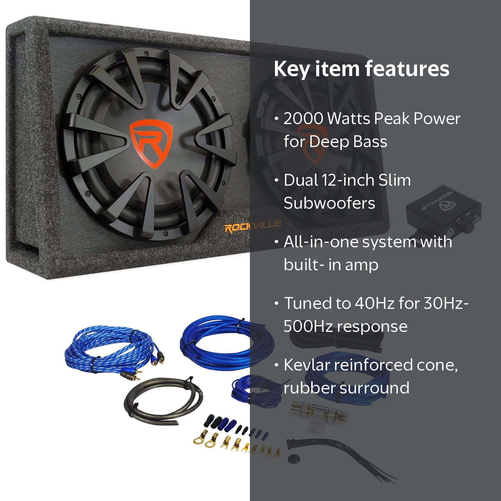 Rockville RG212CA 2000w Dual 12