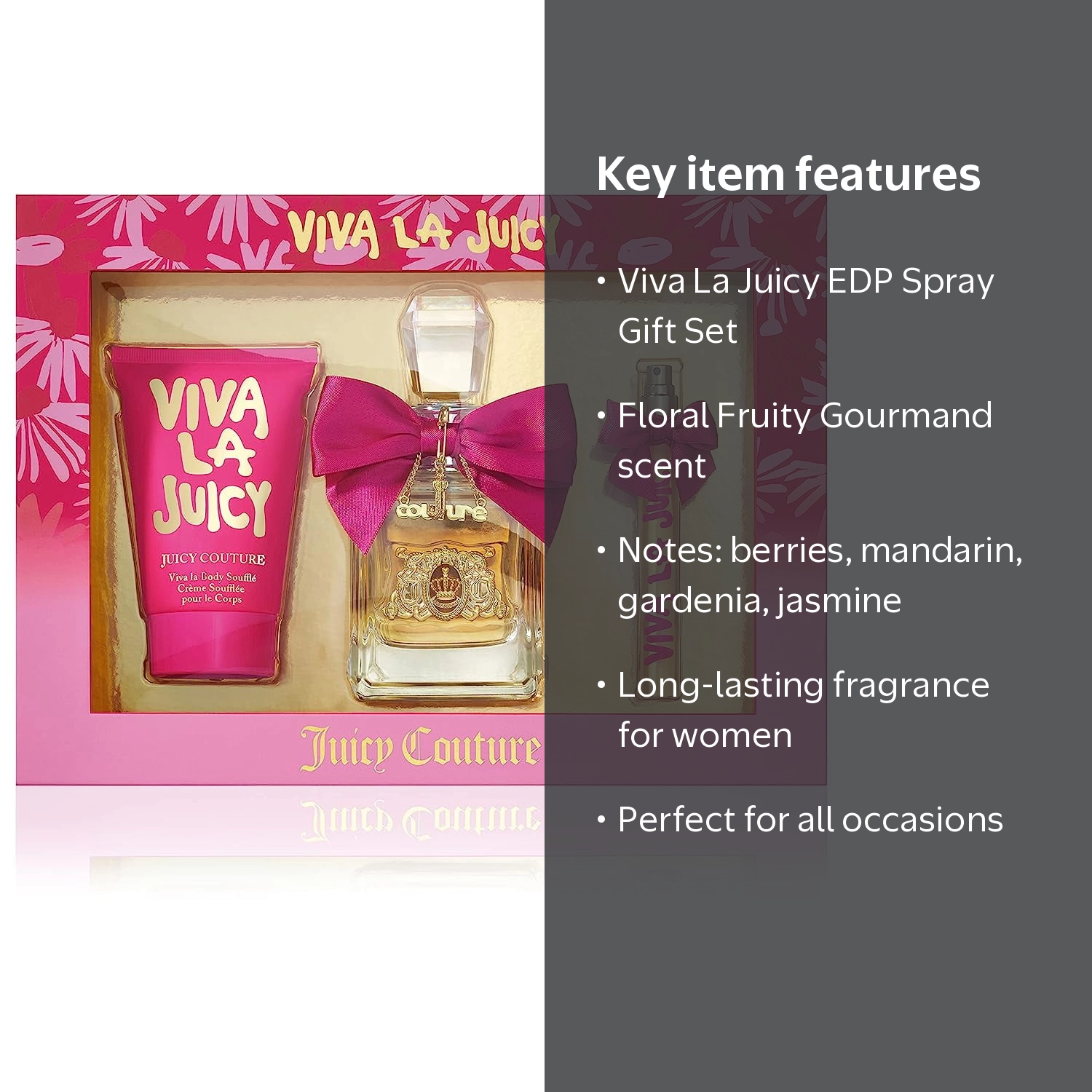 Juicy Couture Viva La Juicy 3 Pc Gift Set, 3.4oz EDP Spray + more