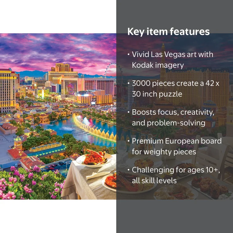 Cra-Z-Art Kodak Adult 3000-Piece La Vida Las Vegas Jigsaw Puzzle Cra-Z-Art Kodak Adult 3000-Piece La Vida Las Vegas Jigsaw Puzzle