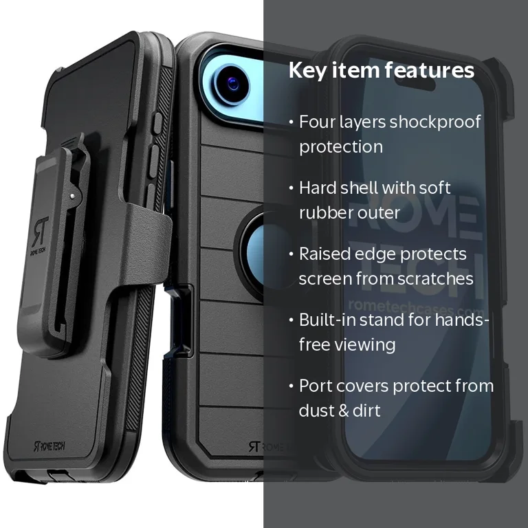 Apple iPhone 17 Air Defender Case - Black - Walmart.com