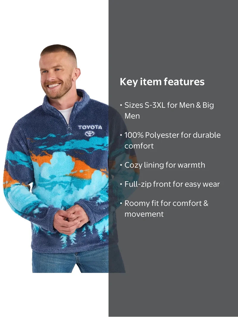 Toyota, Men's & Big Men's Fleece Scenic Jacket, Sizes S-3XL