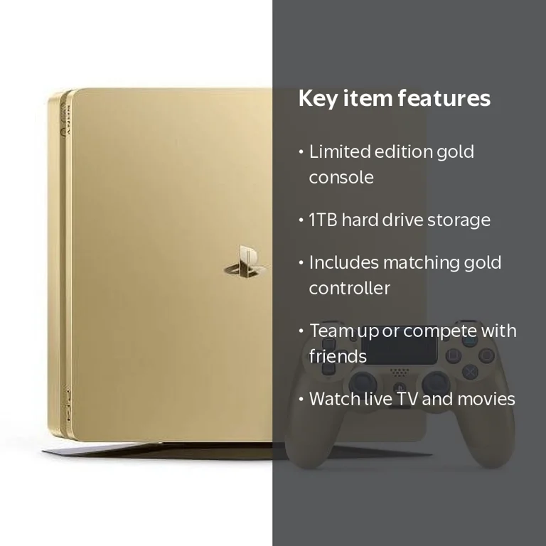 ps4 本体　ゴールド Sony PlayStation 4 Slim 1TB Gaming Console Gold 3002189 - Walmart.com