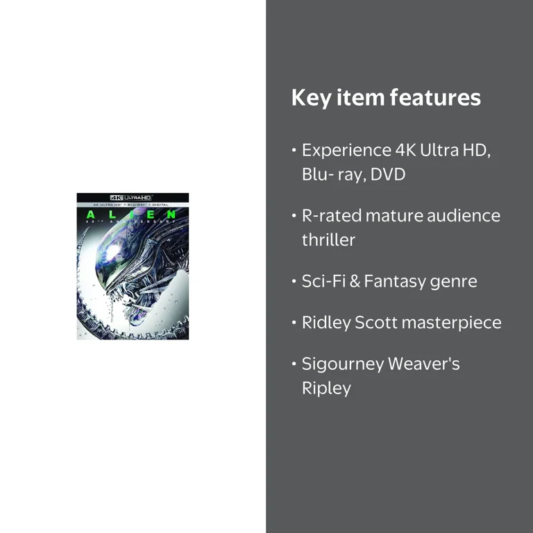 20th Century Fox Alien (4K Ultra HD + Blu-ray + DVD), Sci-Fi