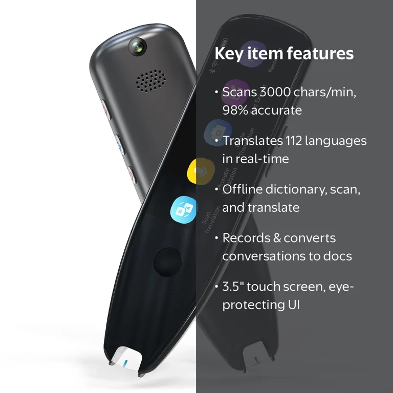 Vormor Translator Pen, Text-to-Speech, Language Scanner