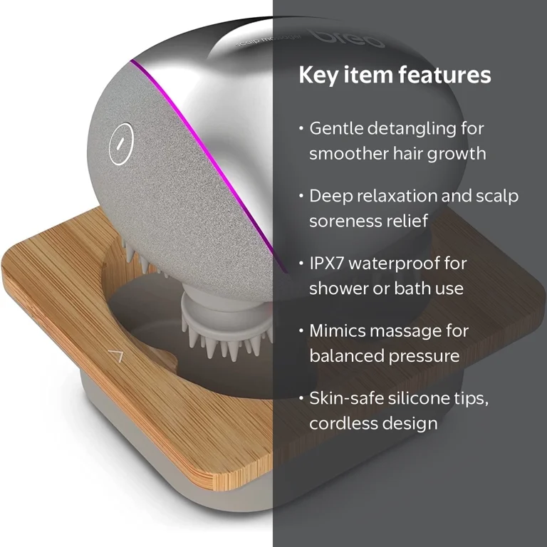 breo, Scalp Mini Pro Scalp Massager, IPX7, Care Therapy - Walmart.com