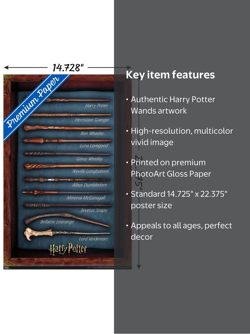 The Wizarding World: Harry Potter - Wands Wall Poster, 14.725