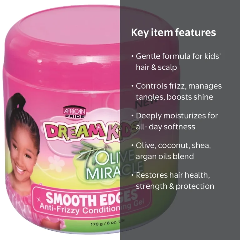 African Pride, Hair Styling Gel, 6 oz, Unisex, Olive Miracle