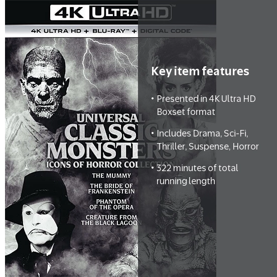 Universal, Icons of Horror Collection, Vol. 2, 4K Ultra HD Boxset