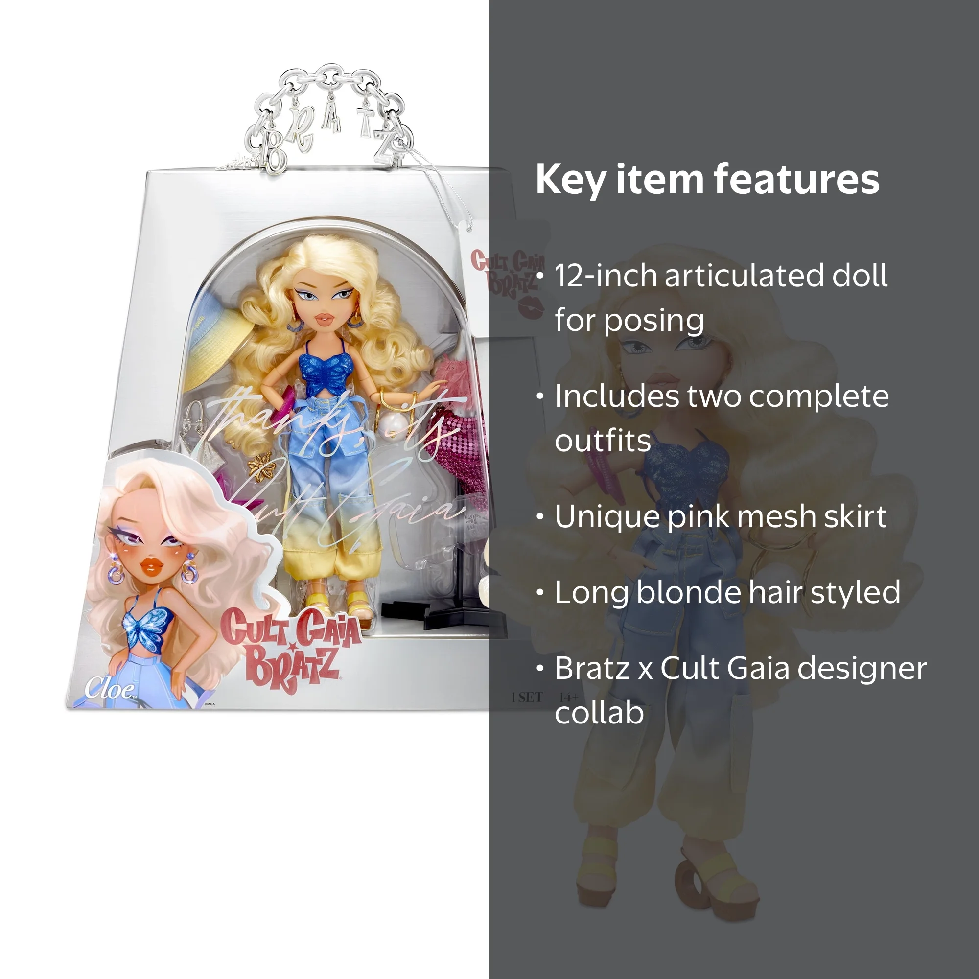 Bratz® x Cult Gaia Designer Cloe Doll, Special Edition, 2 Outfits