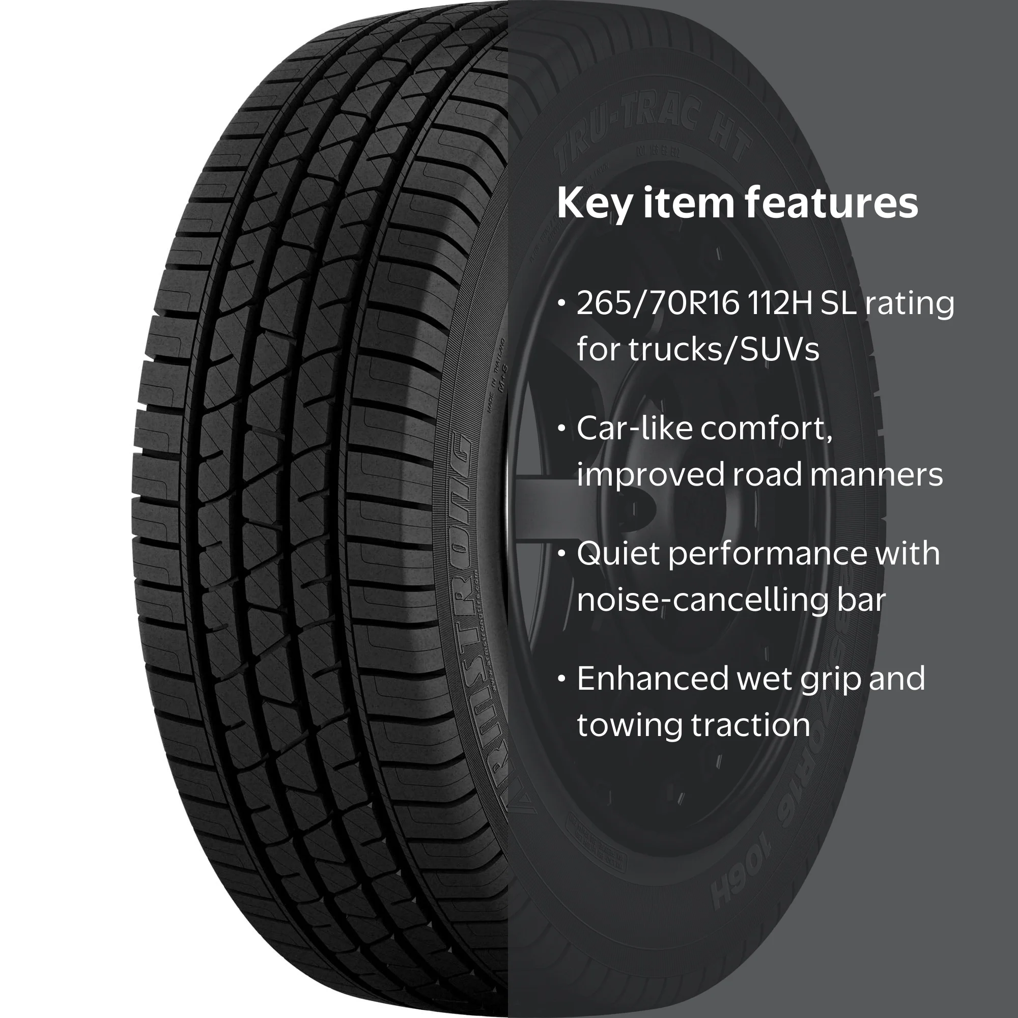 265/70R16 ARMSTRONG TRU-TRAC AT 112T　1本 Armstrong Tires, Light Truck Tire, 265/70R16, Highway Terrain