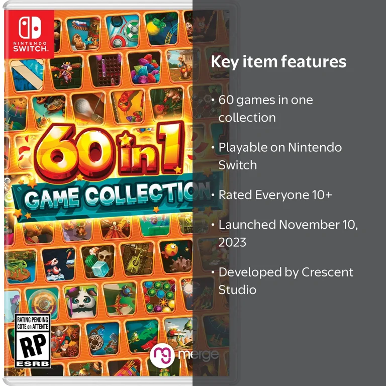 Crescent, 60 in 1 Game Collection for Nintendo Switch