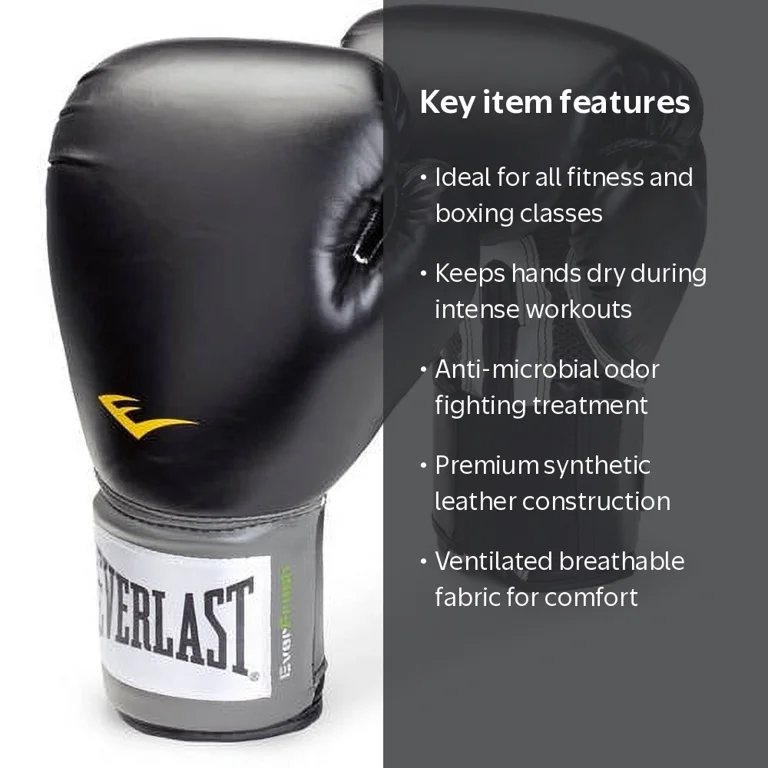 EVERLAST ボクシンググローブ 14オンス Everlast Pro Style Boxing Glove, Male, 14oz Black - Walmart.com