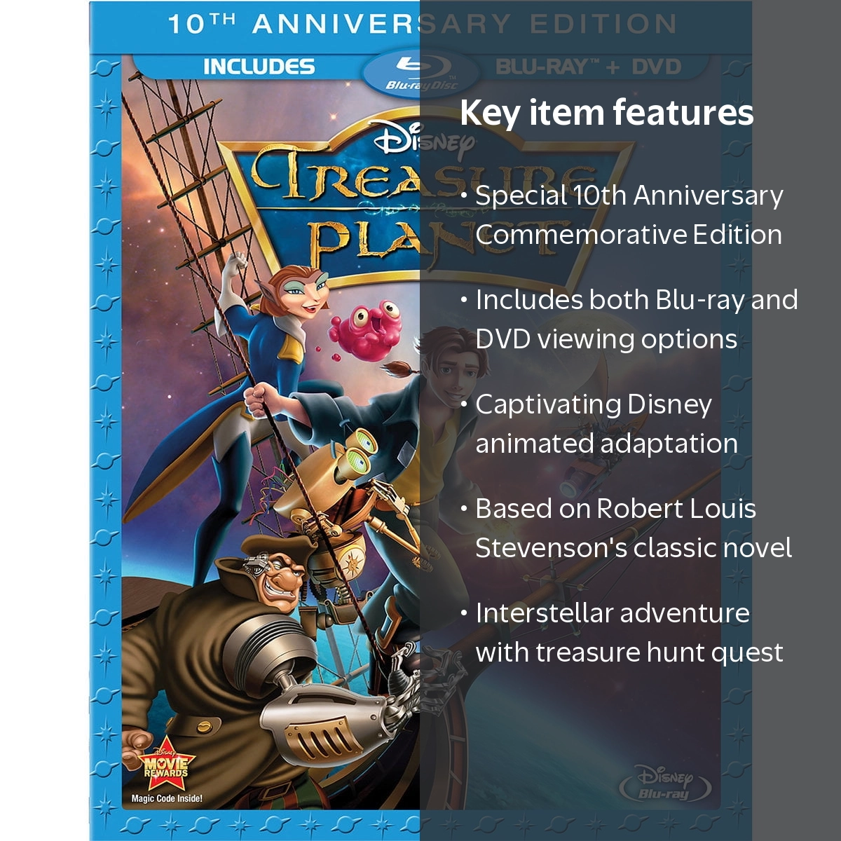 Disney, Treasure Planet, 10th Anniversary Edition, Blu-ray + DVD