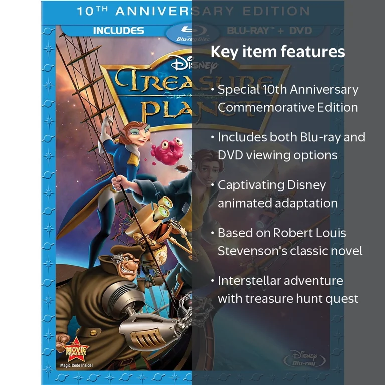 Disney, Treasure Planet, 10th Anniversary Edition, Blu-ray + DVD