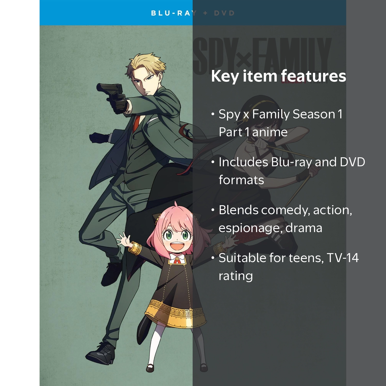 Spy x Family: Season 1 Part 1 (Blu-ray + DVD) - Walmart.com