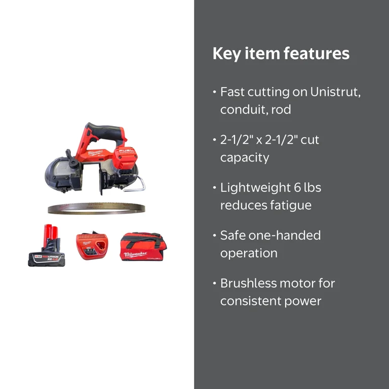 Milwaukee 2529-21XC M12 FUEL Compact Band Saw Kit with 2-1/2
