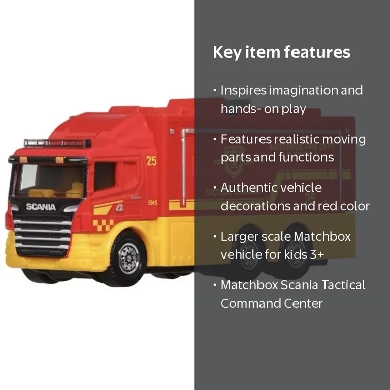 MATCHBOX SCANIA TACTICAL COMMAND CENTER WORKING RIGS 2025