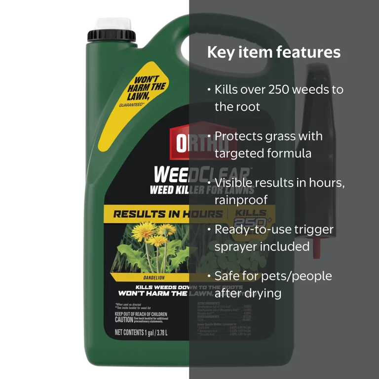 Ortho, WeedClear Weed Killer for Lawns, 1 gal., With Trigger Sprayer