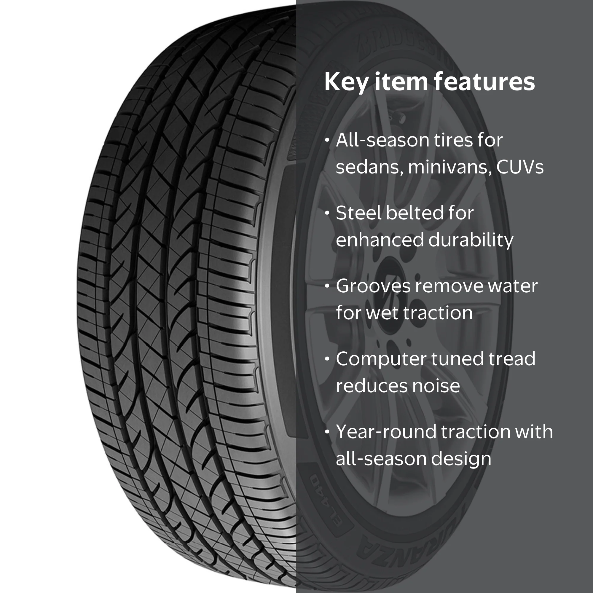 Bridgestone Turanza EL440 215/55R18 95H All-Season Passenger Tire
