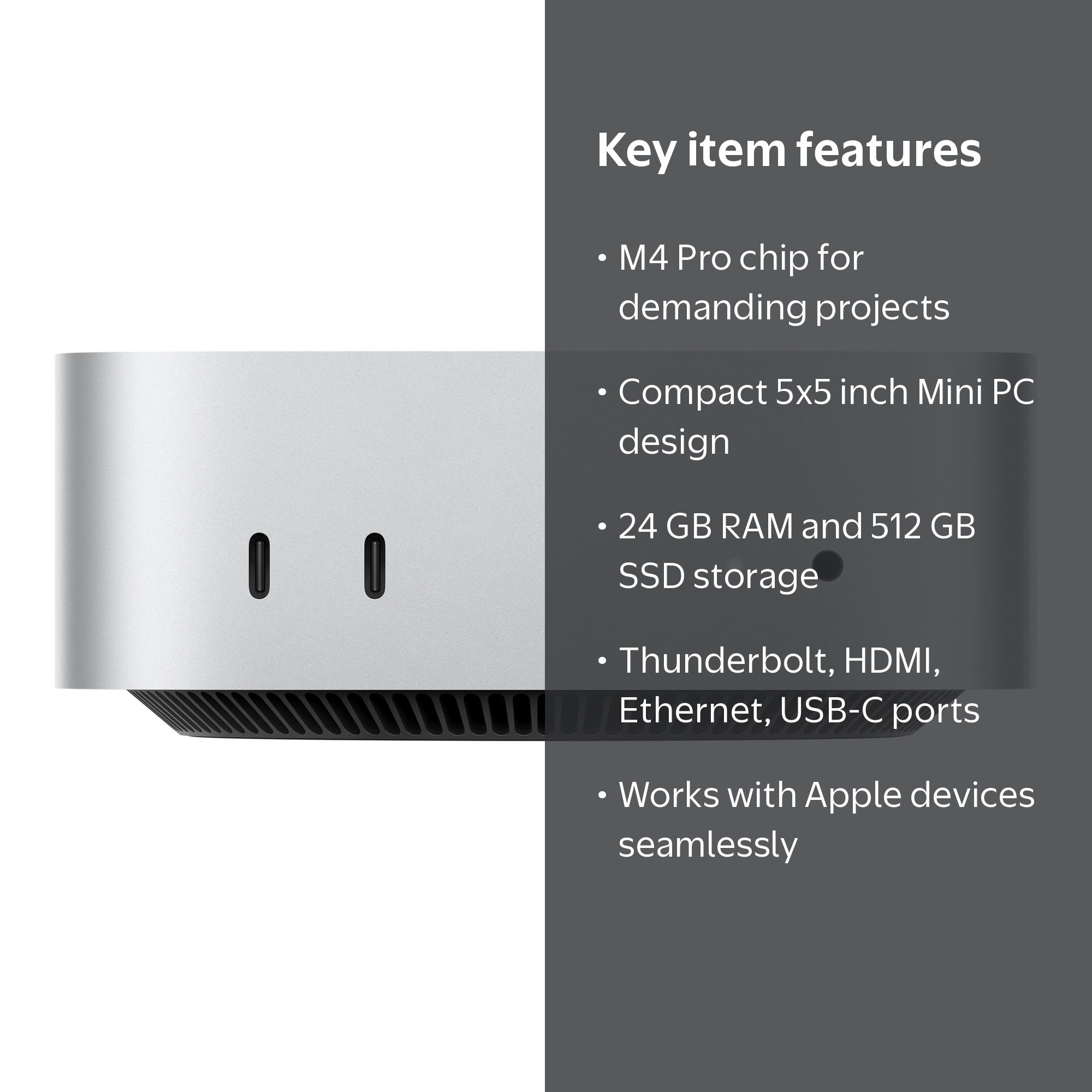 Apple, Mac mini Desktop Computer, MCX44LL/A, Silver - Walmart.com