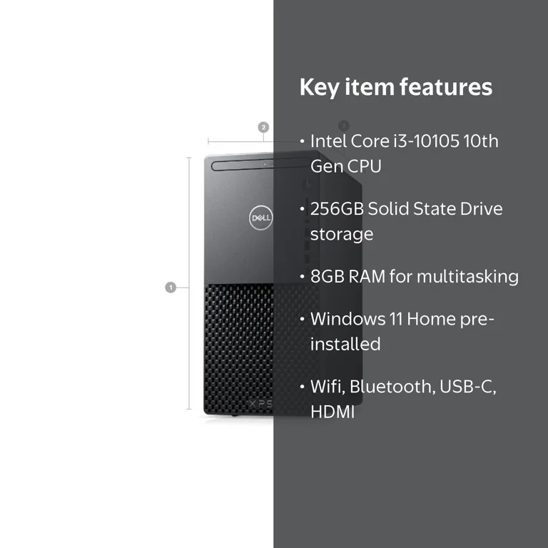 Dell XPS 8940 Desktop (2020) | Core i3 - 256GB SSD - 8GB RAM