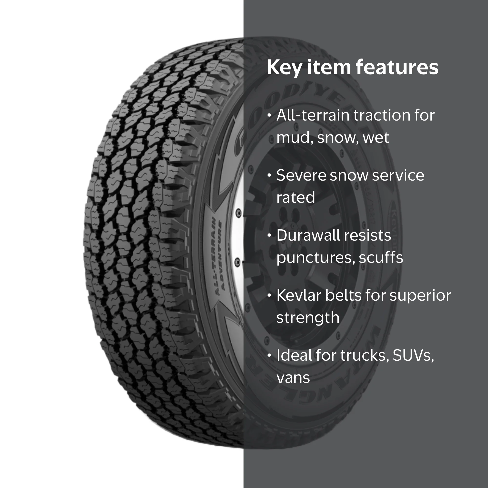Goodyear Wrangler 245/75R16 All-Terrain Adventure with Kevlar