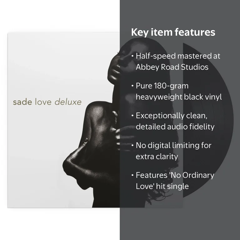 Sony Music, Sade Love Deluxe Vinyl, 180g Heavyweight Black