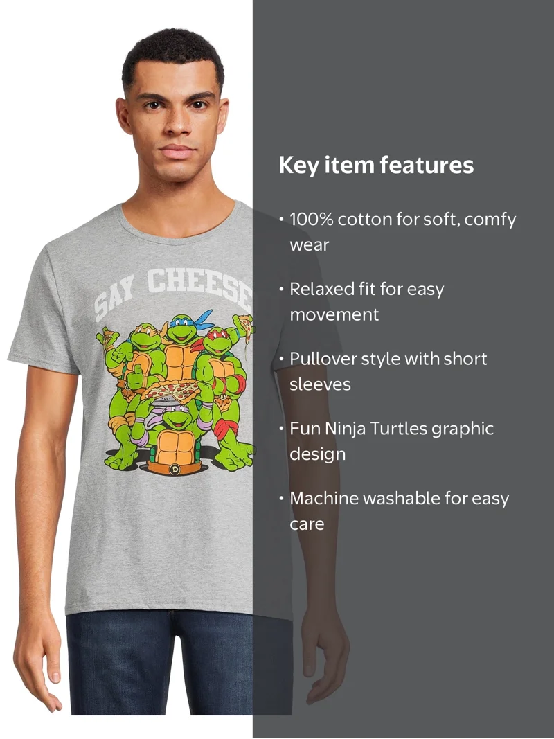 Teenage Mutant Ninja Turtles Say Cheese Men's & Big Men's Graphic