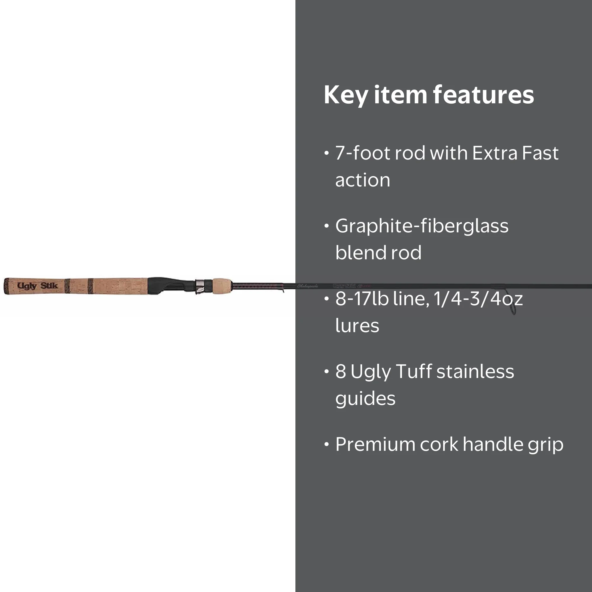 ugly stik elite combo 7 foot Tiger Spinning Rod Its time to fish ugly. Ugly Stik Elite Ice Spinning