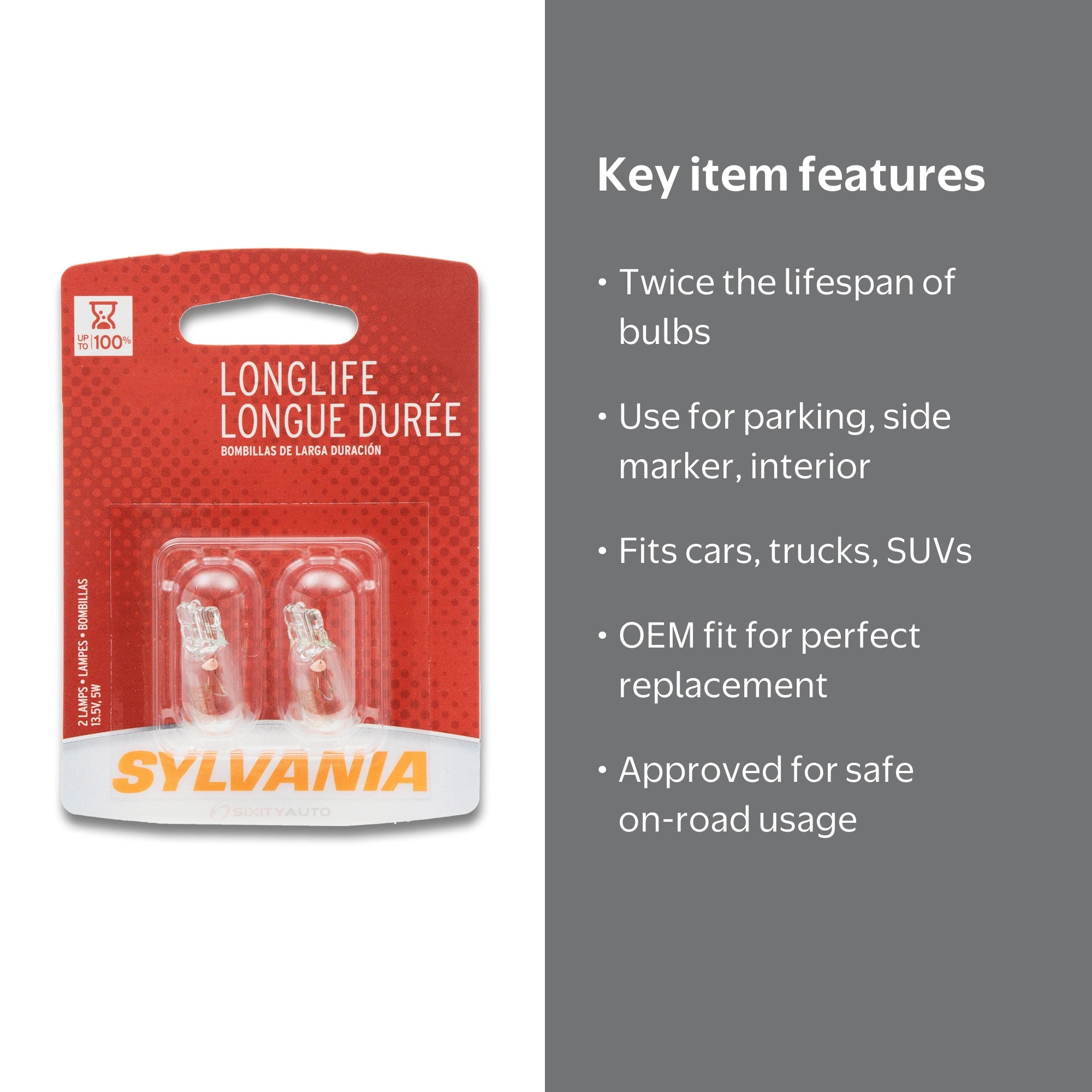 SYLVANIA 2825LL.BP2 Long Life Multi Purpose Light Bulb - Walmart.com