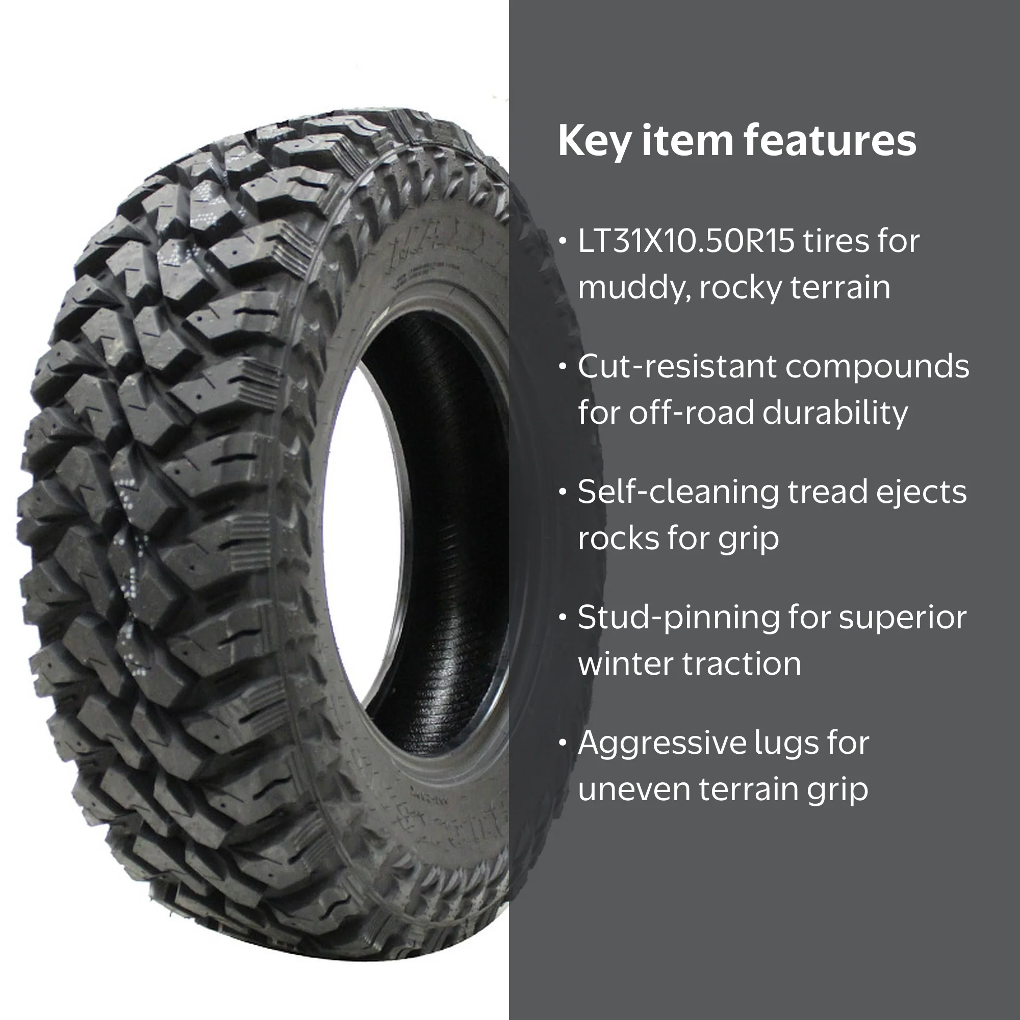 Maxxis MT-764 Buckshot Mudder II Mud Terrain LT31X10.50R15 109Q C