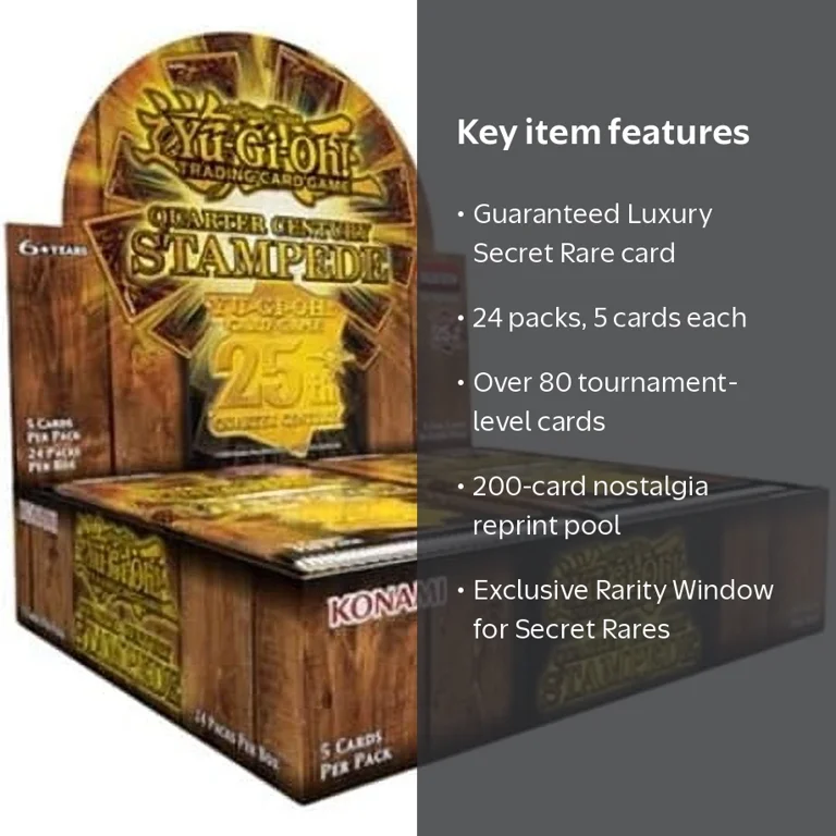 Konami, Yu-Gi-Oh Quarter Century Stampede Booster Box, Multicolor