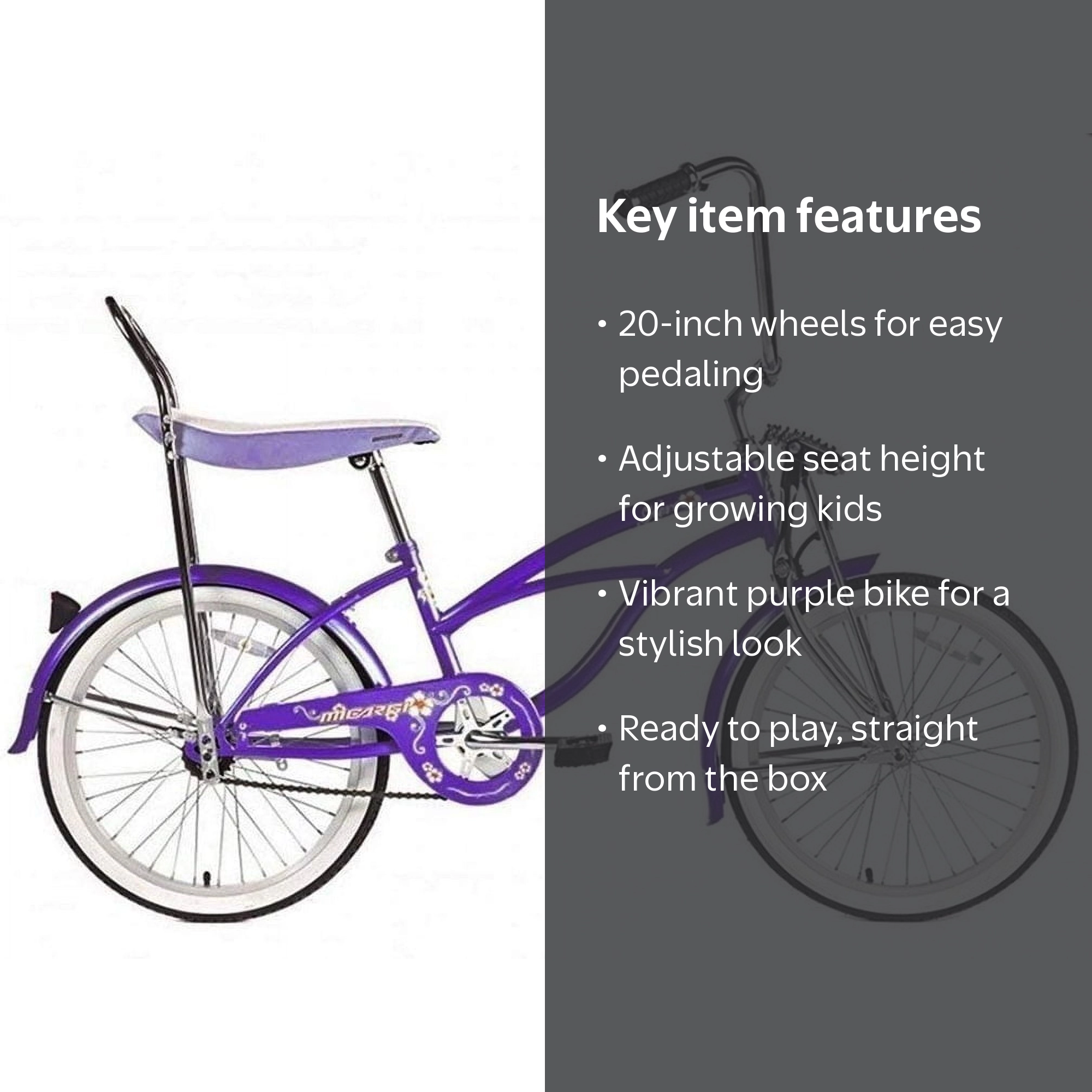 Purple Cruiser Bike | Bike demo bikes for sporting - Walmart
